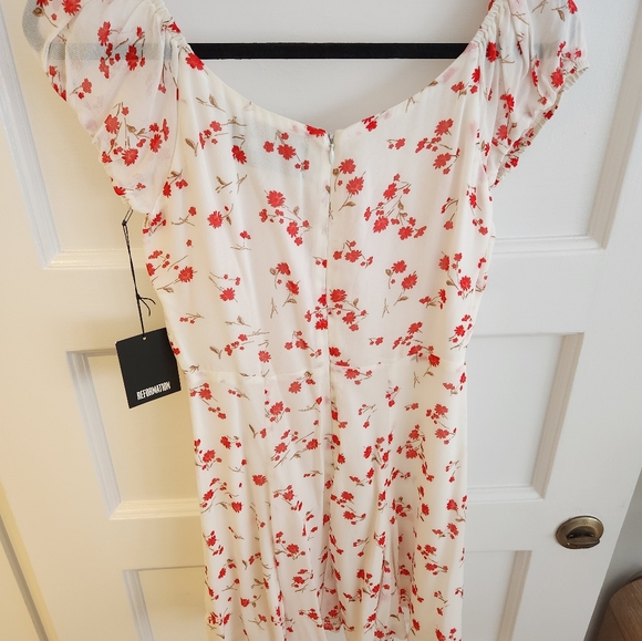 New Reformation Parrot Mini Dress in Floral Telegraph Print - Picture 4 of 14